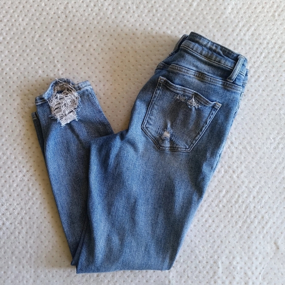 Vervet flying monkey high rise mom Jeans Distressed Denim size 28 - Picture 9 of 12